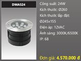  đèn rọi nước, đèn âm dưới nước duhal 24w DMA524 