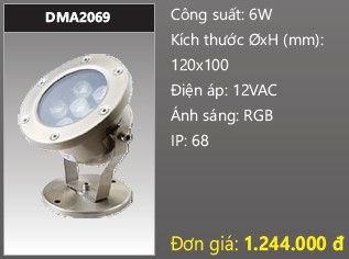  đèn rọi nước, đèn âm dưới nước duhal 6w DMA2069 