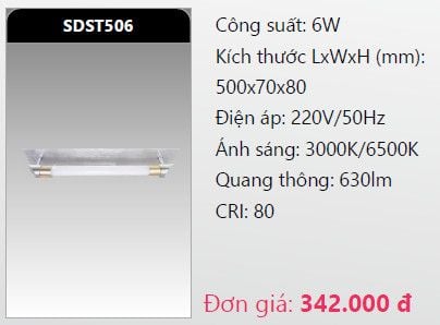  đèn soi gương - soi tranh duhal sdst506 led 6w 