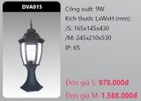  đèn trụ cổng duhal dva015 9w 