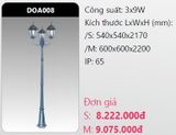  đèn trụ công viên duhal doa008 3x9w 