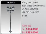  đèn trụ công viên duhal doa012 3x9w 