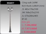  đèn trụ công viên duhal doa017 2x9w 