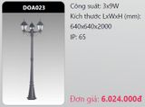  đèn trụ công viên duhal doa023 3x9w 