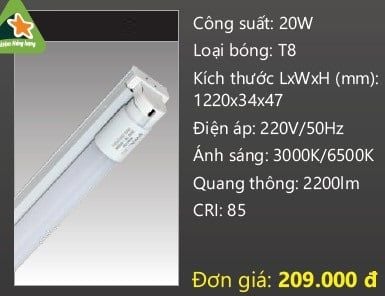  ĐÈN TUÝP LED DUHAL 1M2 (1 mét 2 / 1,2m) 20W KDHD320 / KDHD 320 