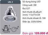  ĐÈN LON DOWNLIGHT ÂM TRẦN O110 DUHAL LDL 3 