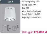  ĐÈN LON GẮN NỔI DUHAL LGN 4 / TRÒN 