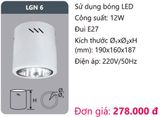  ĐÈN LON GẮN NỔI DUHAL LGN 6 / TRÒN 