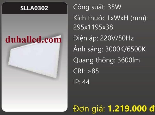  MÁNG ĐÈN LED ÂM TRẦN DUHAL 35W SLLA0302 / SLLA 0302 