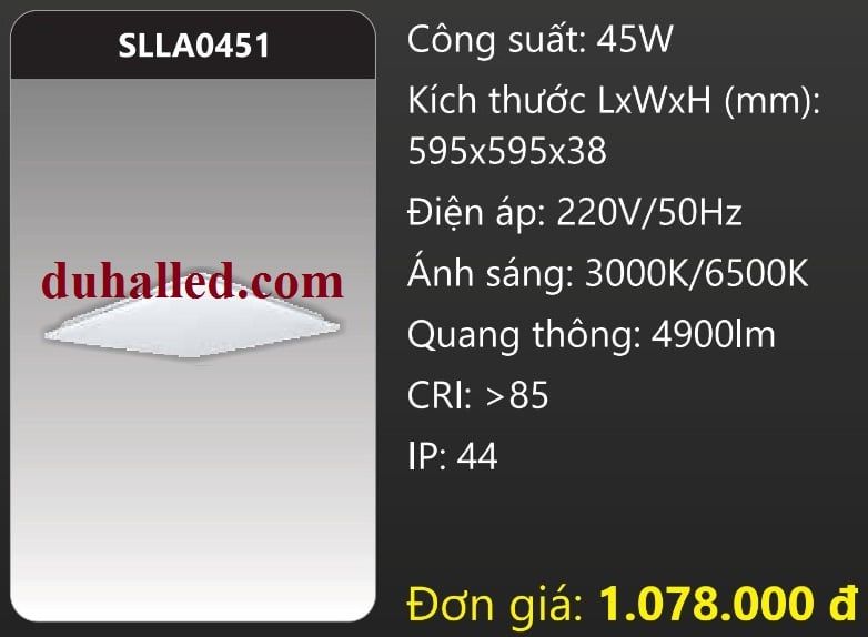  MÁNG ĐÈN LED ÂM TRẦN DUHAL 45W SLLA0451 / SLLA 0451 