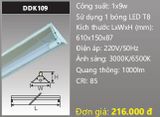  máng đèn công nghiệp chữ v duhal 6 tấc 0,6m 9w duhalDDK109 
