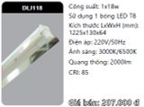  máng đèn công nghiệp duhal 1.m2 bóng led 18w DLJ118 