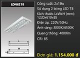  máng đèn lắp nổi duhal 2 bóng 1m2 2 x18w LDN6218 