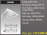  máng đèn lắp nổi duhal 4 bóng 6 tấc 4x9w LDN409 