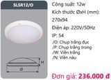  ĐÈN LED ỐP TRẦN NỔI DUHAL 12W SLSR12/O / SLSR 12/O 