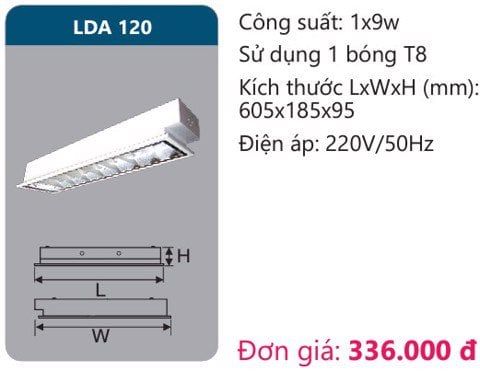  MÁNG ĐÈN ÂM TRẦN CHÓA PHẢN QUANG DUHAL LDA 120 