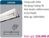  MÁNG ĐÈN CÔNG NGHIỆP CHÓA PHẢN QUANG DUHAL LDH220 