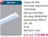  MÁNG ĐÈN LED CHỐNG THẤM CÔNG NGHIỆP DUHAL SDCT245 / 45W 