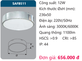  ĐÈN LED ỐP TRẦN DUHAL 12W SAFB511 / SAFB 511 