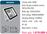  ĐÈN PHA LED 50W DUHAL SDJA304 / SDJA 304 