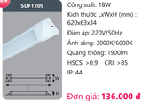  ĐÈN TUÝP LED DUHAL SDFT209 18W 