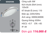  ĐÈN LED ÂM TRẦN DUHAL 6W - SDGD596 / SDGD 506 / DGD506 / DGD 506 