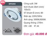  ĐÈN LED ÂM TRẦN DUHAL 3W - DFH203 / DFH 203 