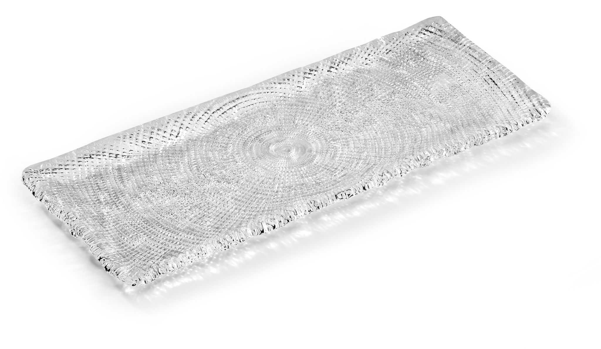  Đĩa chữ nhật Diamante trắng 31x12.5cm 