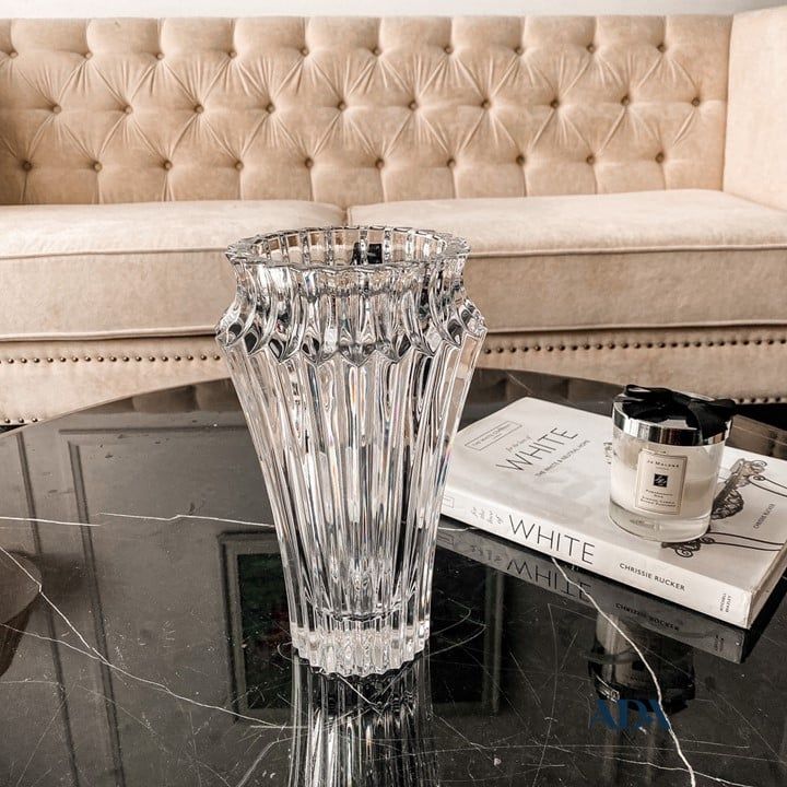  Lọ hoa Crown Jewel 25cm Trắng - Rogaska 