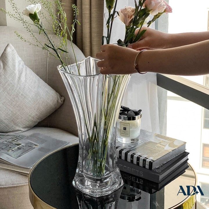  Lọ hoa bó mạ vuông trơn 