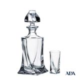  Bộ chai chén Whisky Quadro xoắn cao 