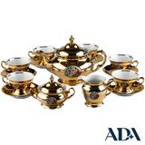  Bộ cà phê sứ Tiệp cô tiên full vàng 