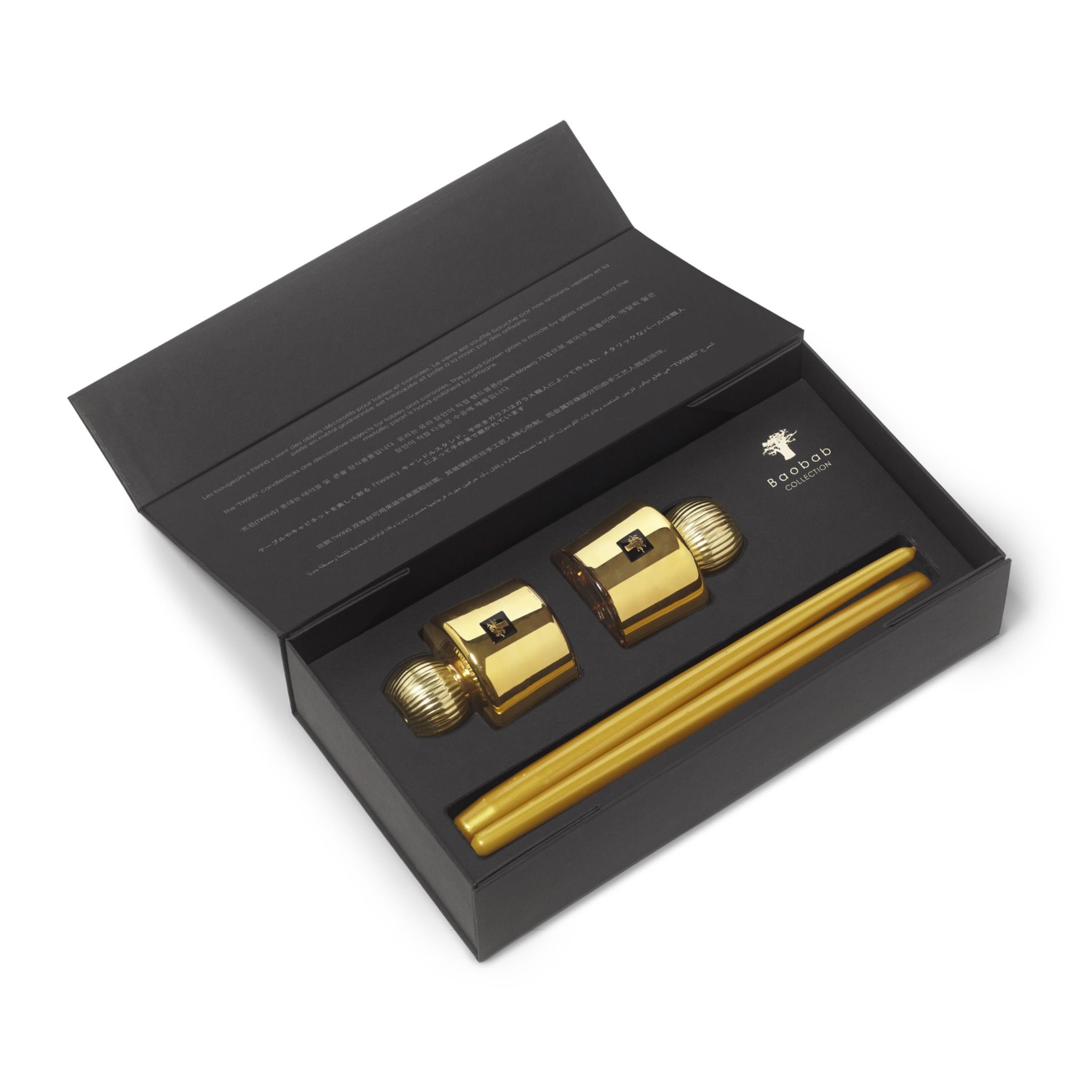  Set 2 chân nến TWINS Les Exclusives Aurum Baobab 