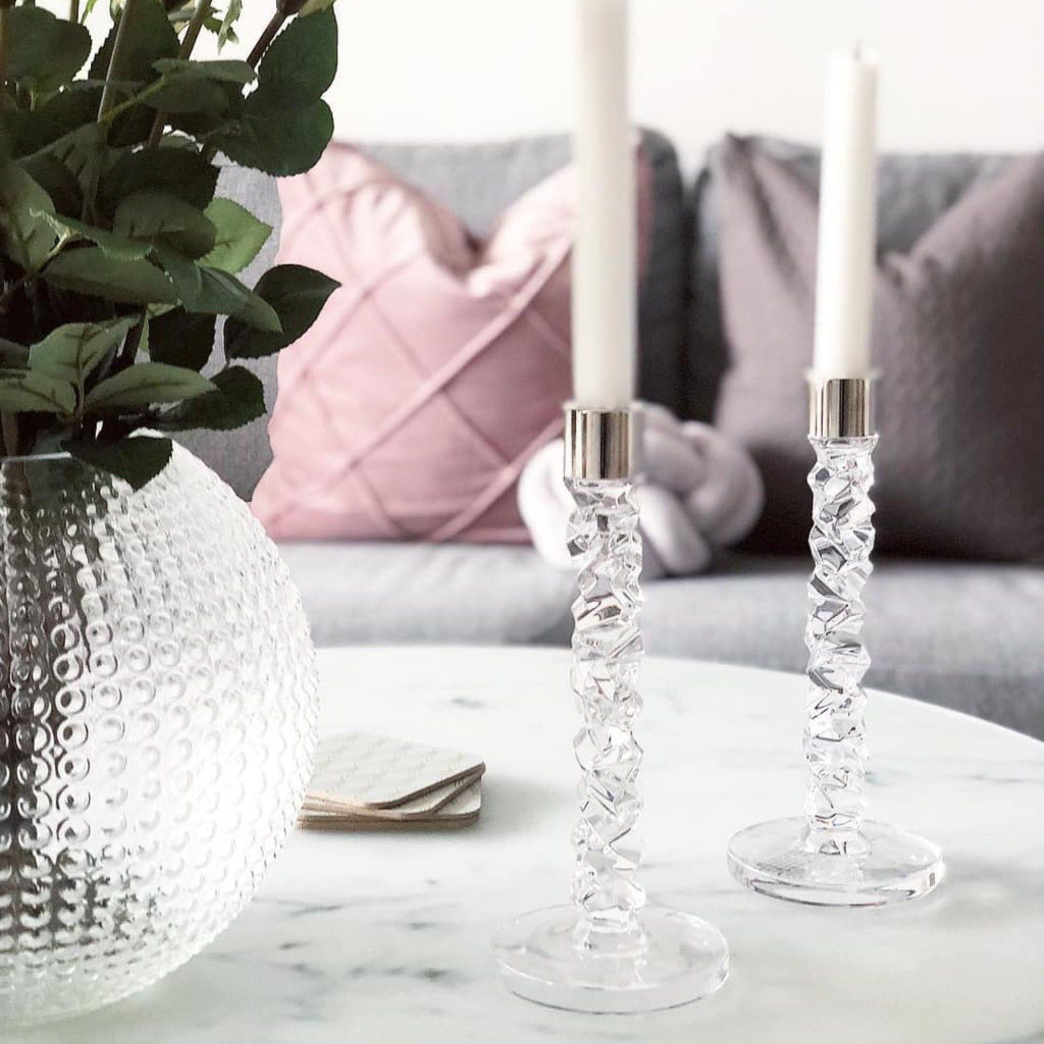  Chân nến Carat silver 18.3cm 