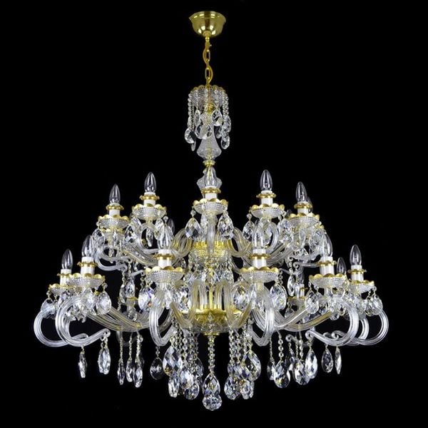  Đèn chùm pha lê mạ vàng Daisy 24 