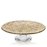  Đĩa chân đế Arabesque Gold Leaf 32cm 