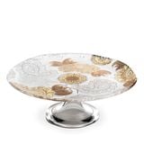  Đĩa chân đế Pashmina Clear Gold 30cm 