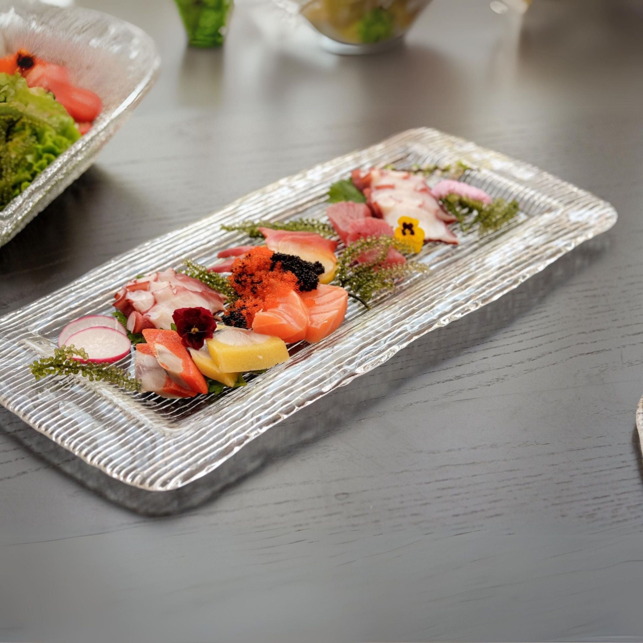  Đĩa chữ nhật ALL IN ONE trắng 45x22cm 