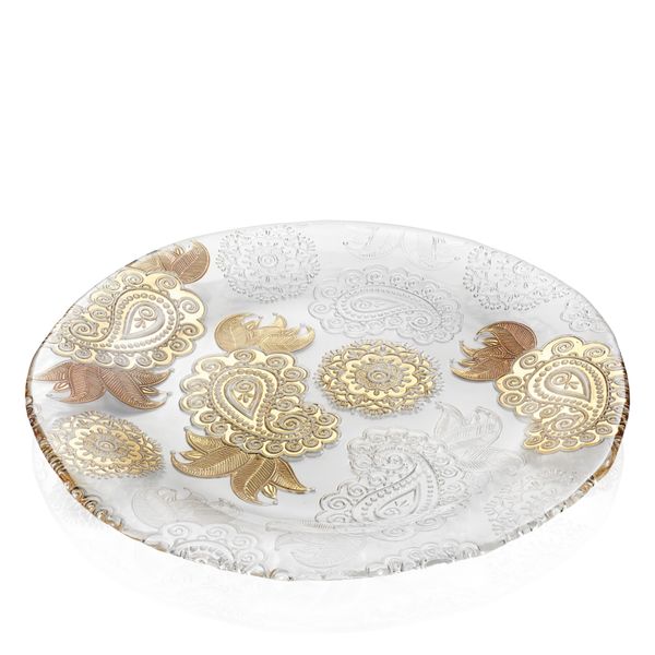  Đĩa Pashmina Clear Gold 37cm 