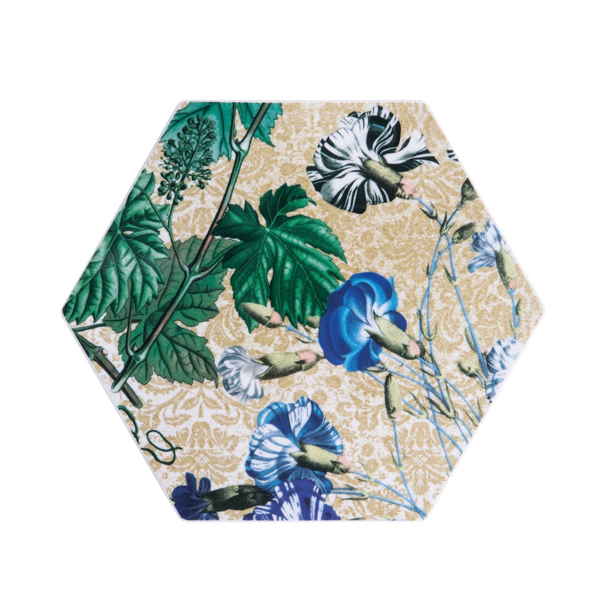  Đĩa sứ lục giác Kyma Multicolor 31x27cm Sambonet 