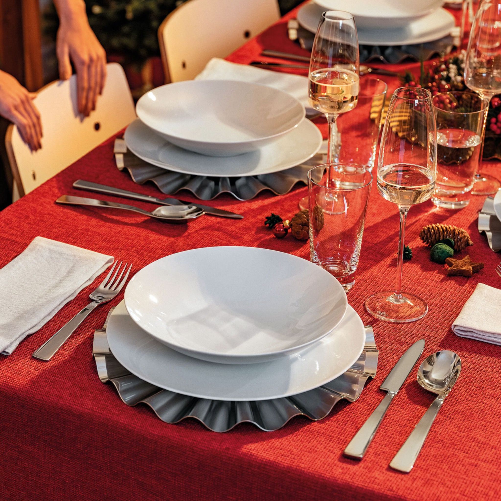  Đĩa trang trí Snow Kyma Stainless Steel Mirror Steel 33cm Sambonet 