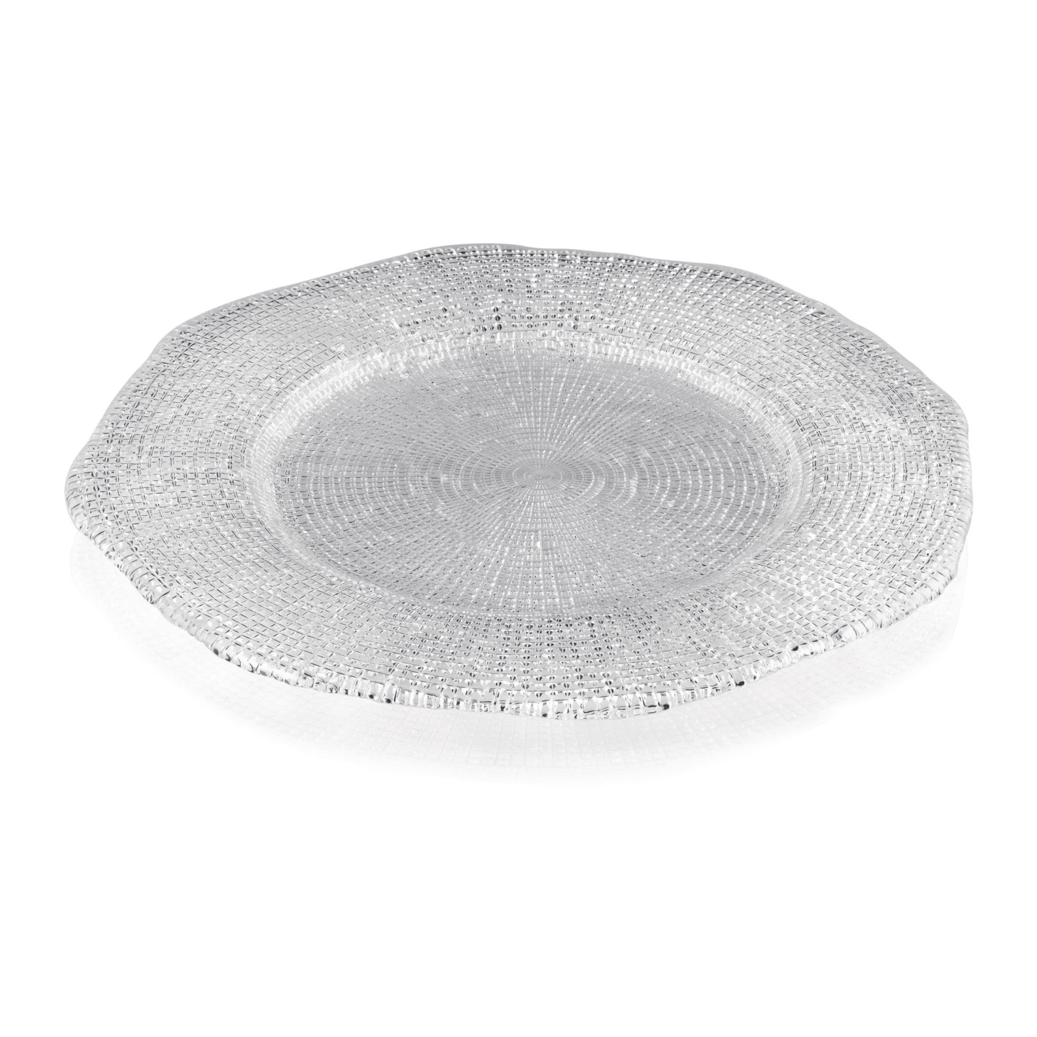  Đĩa tròn Diamante Charger trắng 34cm 