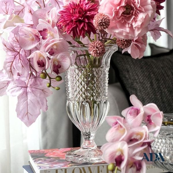  Lọ hoa pha lê Alexandria đế tròn cánh hoa 