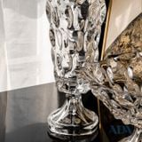  Lọ hoa pha lê chân đế samba trắng 40cm 
