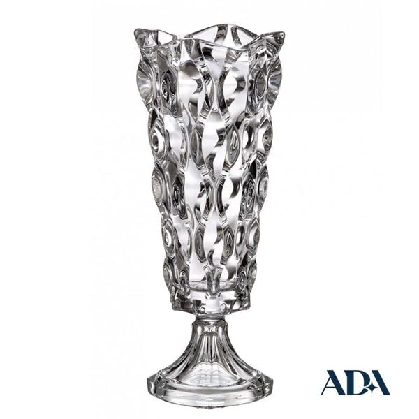  Lọ hoa pha lê chân đế samba trắng 40cm 