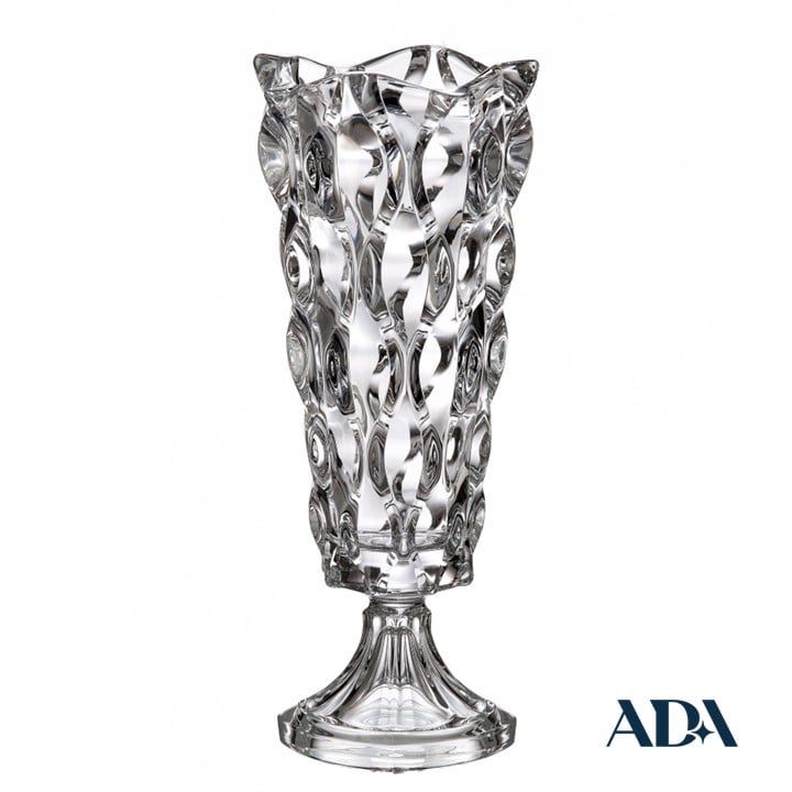  Lọ hoa pha lê chân đế samba trắng 40cm 