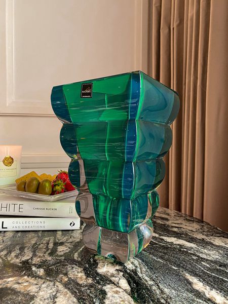  Lọ hoa pha lê Adria Xanh Lá 25cm - Rogaska 