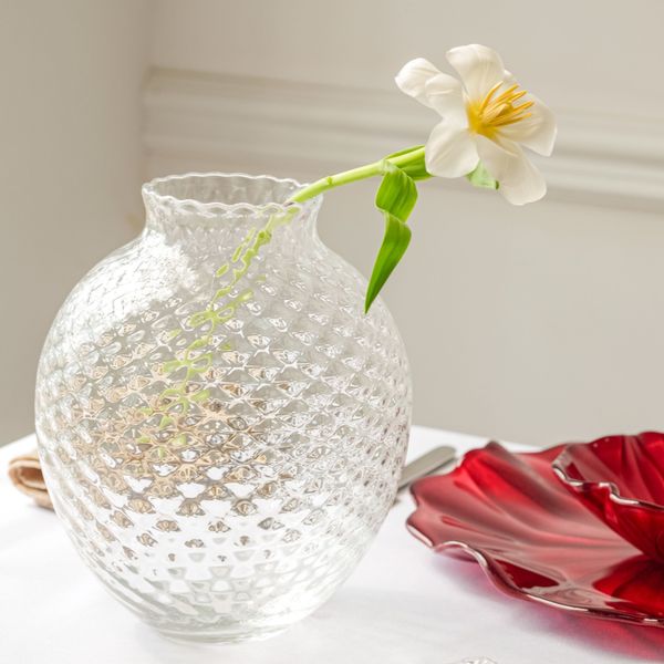  Lọ hoa Infiore trắng 25cm 