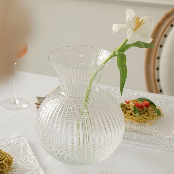  Lọ hoa Ophelia trắng 25cm 