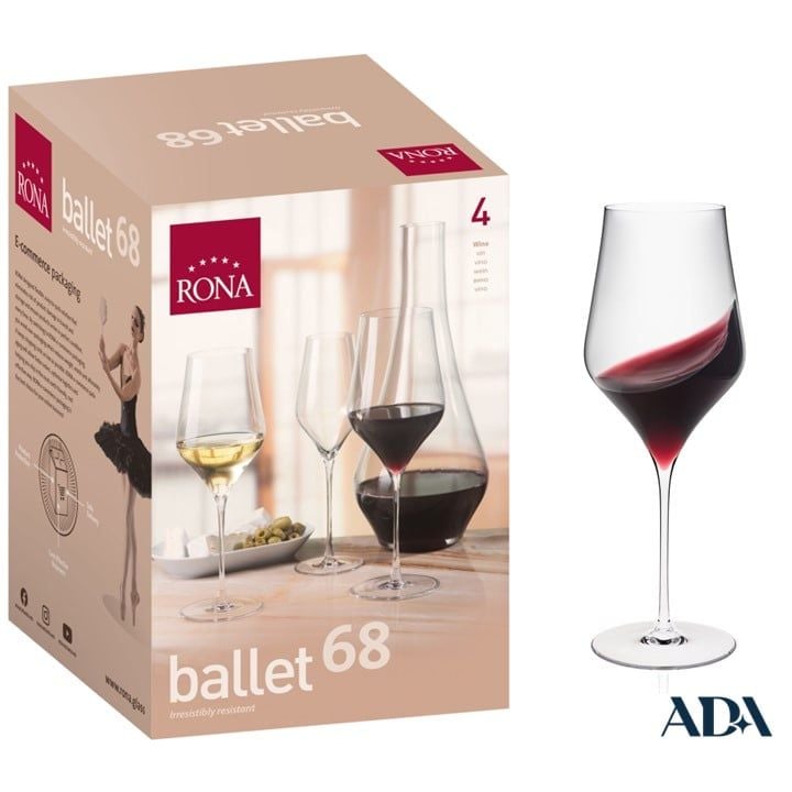  Ly vang đỏ Ballet Rona 680ml 